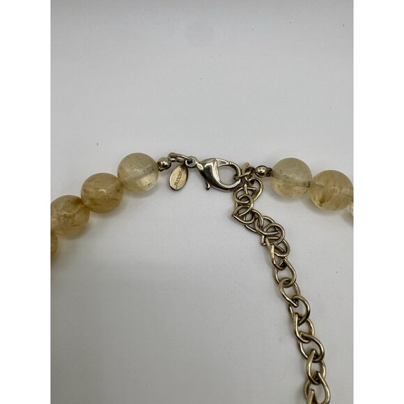 Chicos Bronze Unique Beaded Chunky Acrylic Statement Necklace - Picture 3 of 3